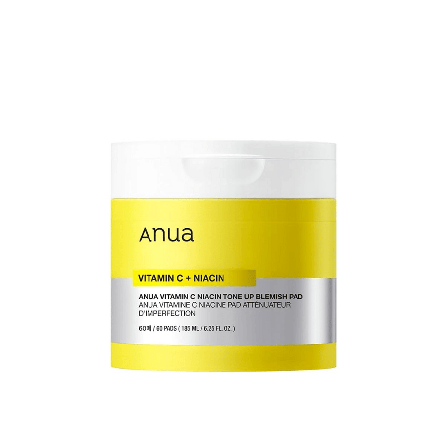 Anua Vitamin C + Niacin Tone Up Blemish Pad – Exfolierande och lystergivande toner pads.
🍊 Vitamin C – Ljusar upp huden och jämnar ut hudtonen.
💧 Niacinamid – Minskar ojämnheter och förbättrar hudens elasticitet.
✨ Skonsam exfoliering – Tar bort döda hudceller och ger en fräsch lyster.
Perfekt för en klarare och mer strålande hud!