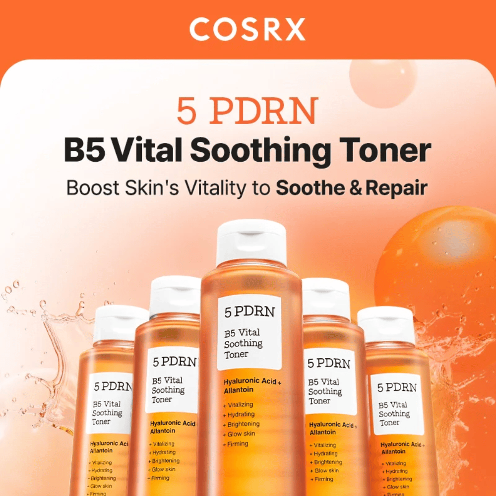 COSRX 5 PDRN B5 Vital Soothing Toner 280 ml stärkt die Vitalität der Haut und repariert trockene und gestresste Haut