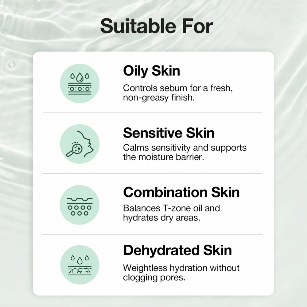 NINELESS A-Control 10% Azelaic Acid Serum eignet sich für fettige, Misch-, empfindliche und oberflächlich trockene Haut und hilft, den Talg zu regulieren und die Haut mit Feuchtigkeit zu versorgen.