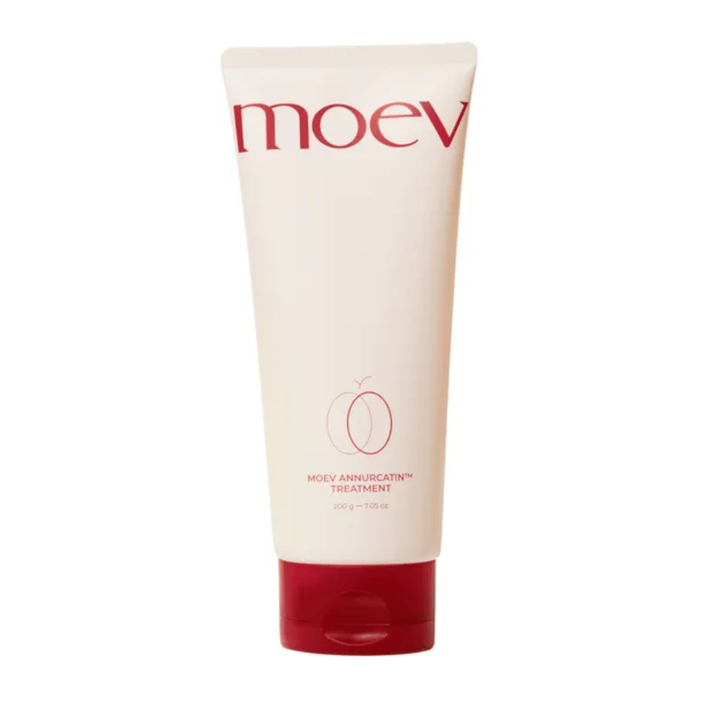 MOEV Annurcatin Treatment 200g – eine tiefenpflegende Haarkur mit Annurca-Apfel, Biotin und Koffein, die das Haar stärkt, mit Feuchtigkeit versorgt und ihm Glanz und Widerstandskraft verleiht.