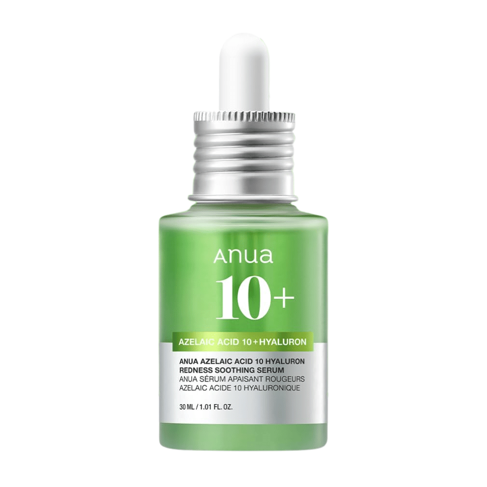 ANUA Azelaic Acid 10+ Hyaluron Serum beruhigt Rötungen und spendet der Haut effektiv Feuchtigkeit. Enthält Azelainsäure und Hyaluronsäure, um Irritationen zu reduzieren und die Hautbarriere zu stärken. Perfekt für empfindliche Haut. Täglich verwenden für sichtbare Ergebnisse.