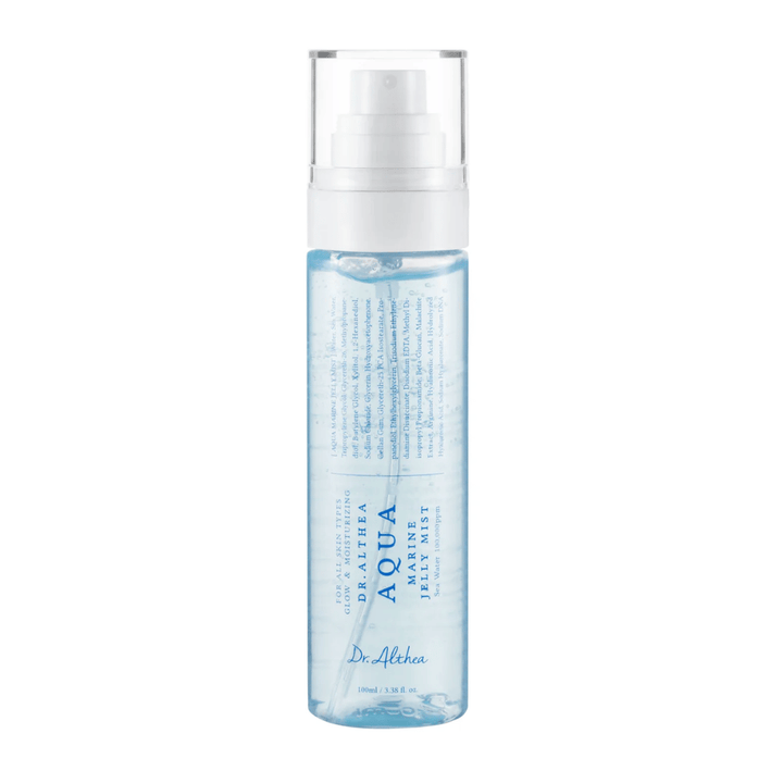 Produktbild von Dr. Althea Aqua Marine Jelly Mist mit transparenter Verpackung und jelly-basierter Formel