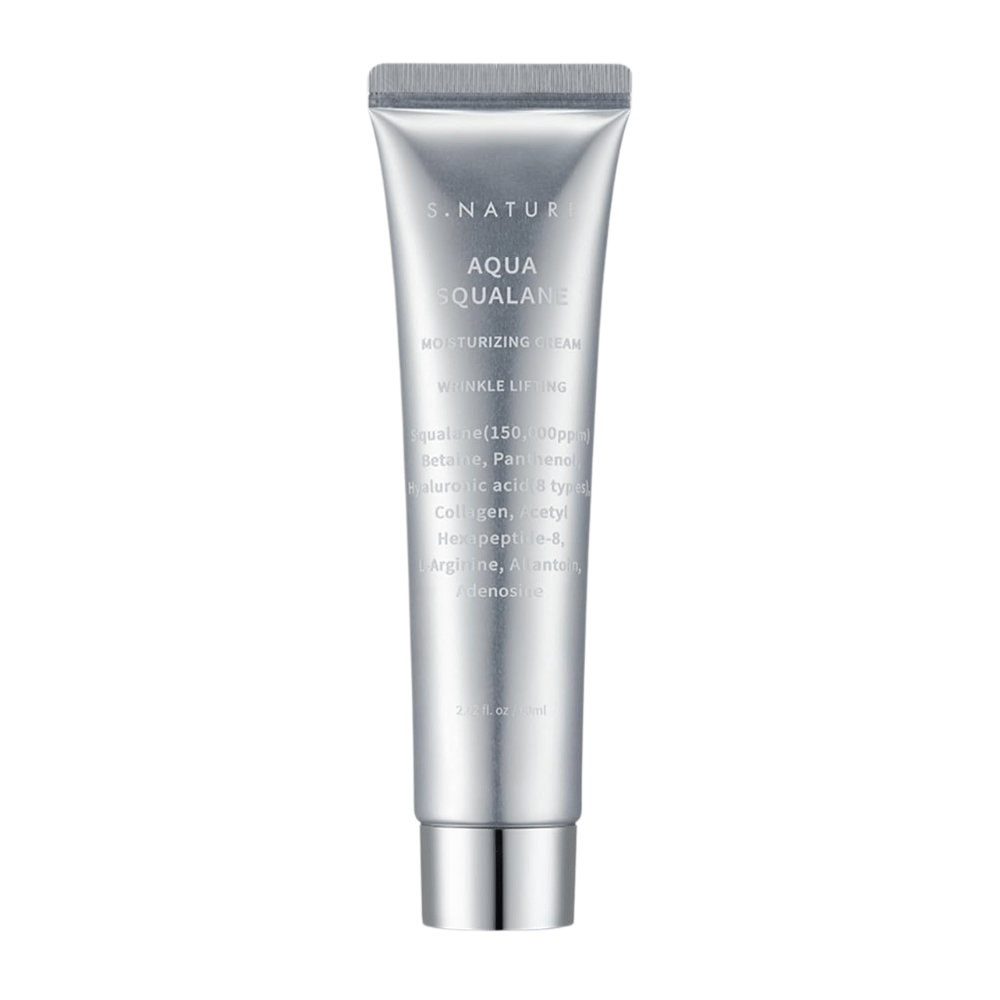 S.NATURE Aqua Squalane Moisturizing Cream 60 ml – feuchtigkeitsspendende Gesichtscreme mit squalane und Hyaluronsäure für weiche und mit Feuchtigkeit versorgte Haut.