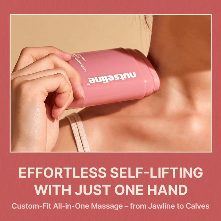 Produktbild, auf dem das Serum direkt auf der Haut für Massage und Körperpflege verwendet wird, mit Fokus auf einfache Anwendung und ergonomisches Design.