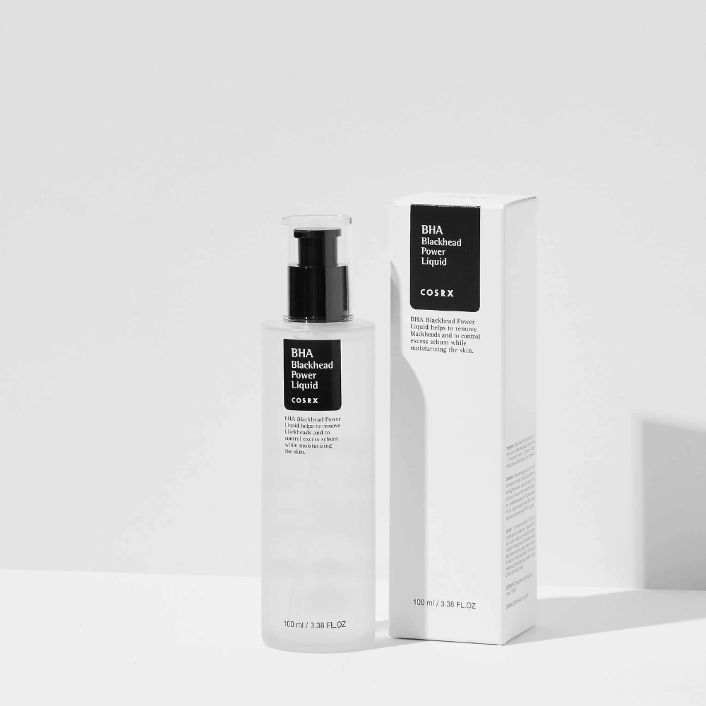 COSRX BHA Blackhead Power Liquid 100 ml mit Verpackung – exfolierendes Gesichtsserum mit BHA, das Mitessern und überschüssigem Talg entgegenwirkt.