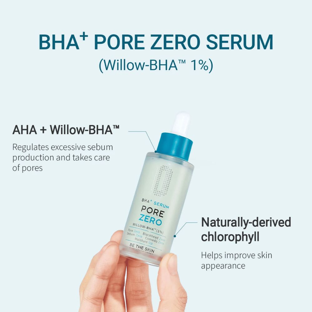 Be The Skin BHA+ Pore Zero Serum mit Willow-BHA und natürlichem Chlorophyll