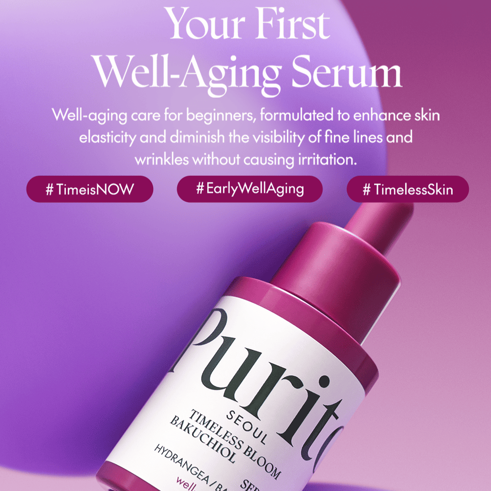 Purito Timeless Bloom Bakuchiol Serum ist Ihre erste Einführung in die Well-Aging-Pflege. Perfekt für Anfänger, verbessert es die Elastizität der Haut und reduziert die Sichtbarkeit feiner Linien ohne Irritationen. Erleben Sie zeitlose Schönheit mit einer milden und effektiven Formel.