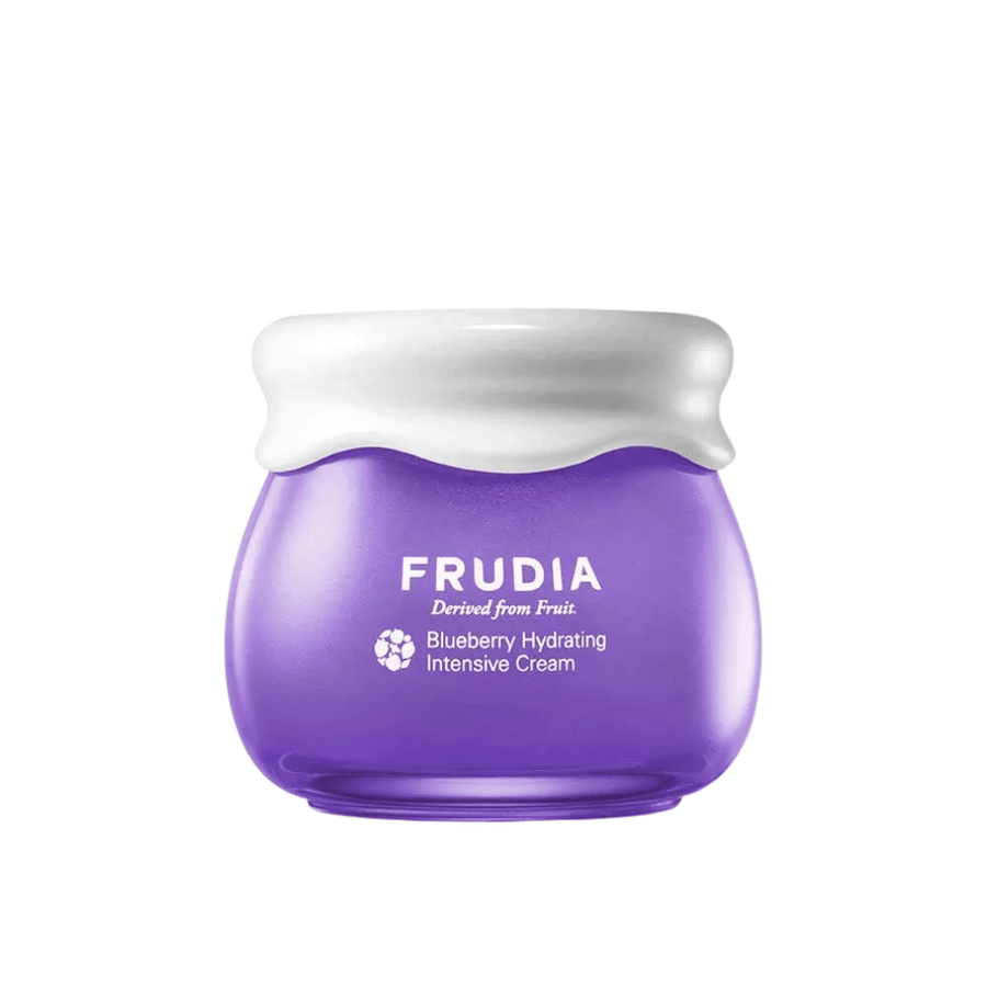 FRUDIA Blueberry Hydrating Intensive Cream – feuchtigkeitsspendende Gesichtscreme mit Blaubeerextrakt, die die Hautbarriere stärkt und langanhaltende Feuchtigkeit bietet