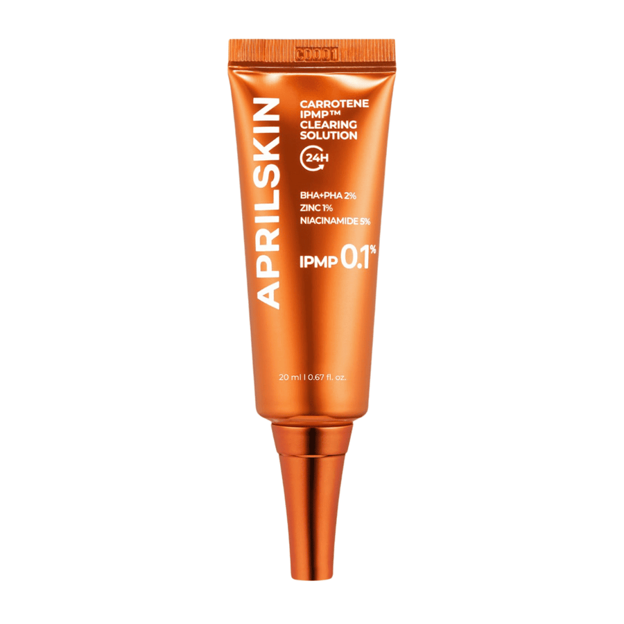 APRILSKIN Carrotene IPMP Clearing Solution 20 ml, koreanische Punktbehandlung für Akne, Mitesser und Entzündungen mit BHA, PHA, Zink und Niacinamid