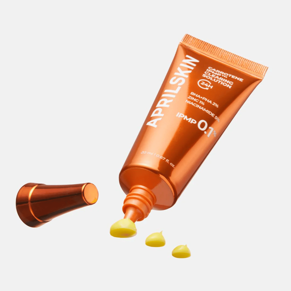 APRILSKIN Carrotene IPMP Clearing Solution Punktbehandlung gegen Pickel und unreine Haut, konzentrierte Formel mit IPMP 0,1 % und exfolierenden Säuren