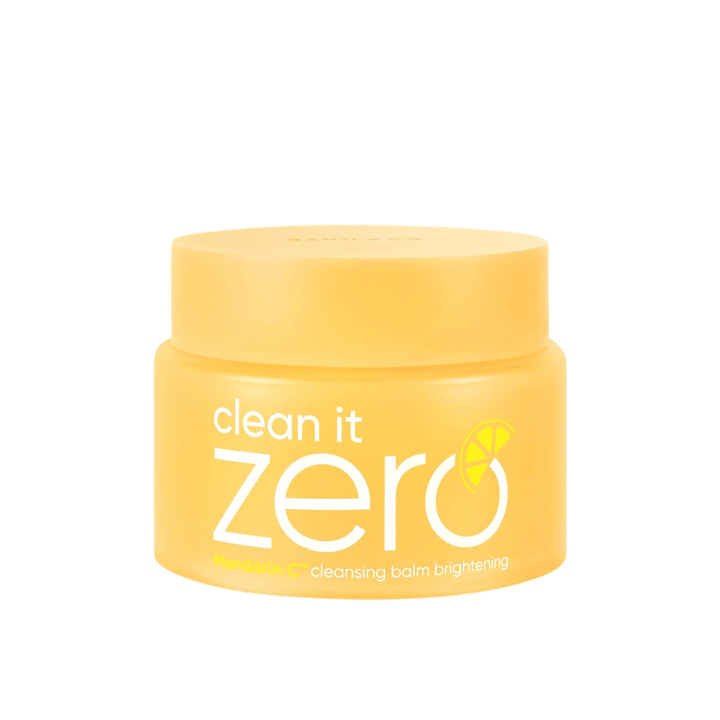 Banila Co Clean It Zero Cleansing Balm Brightening mit Mandarin-C in gelber Dose, Reinigungsbalsam, der Make-up wegschmilzt und für klarere Haut sorgt