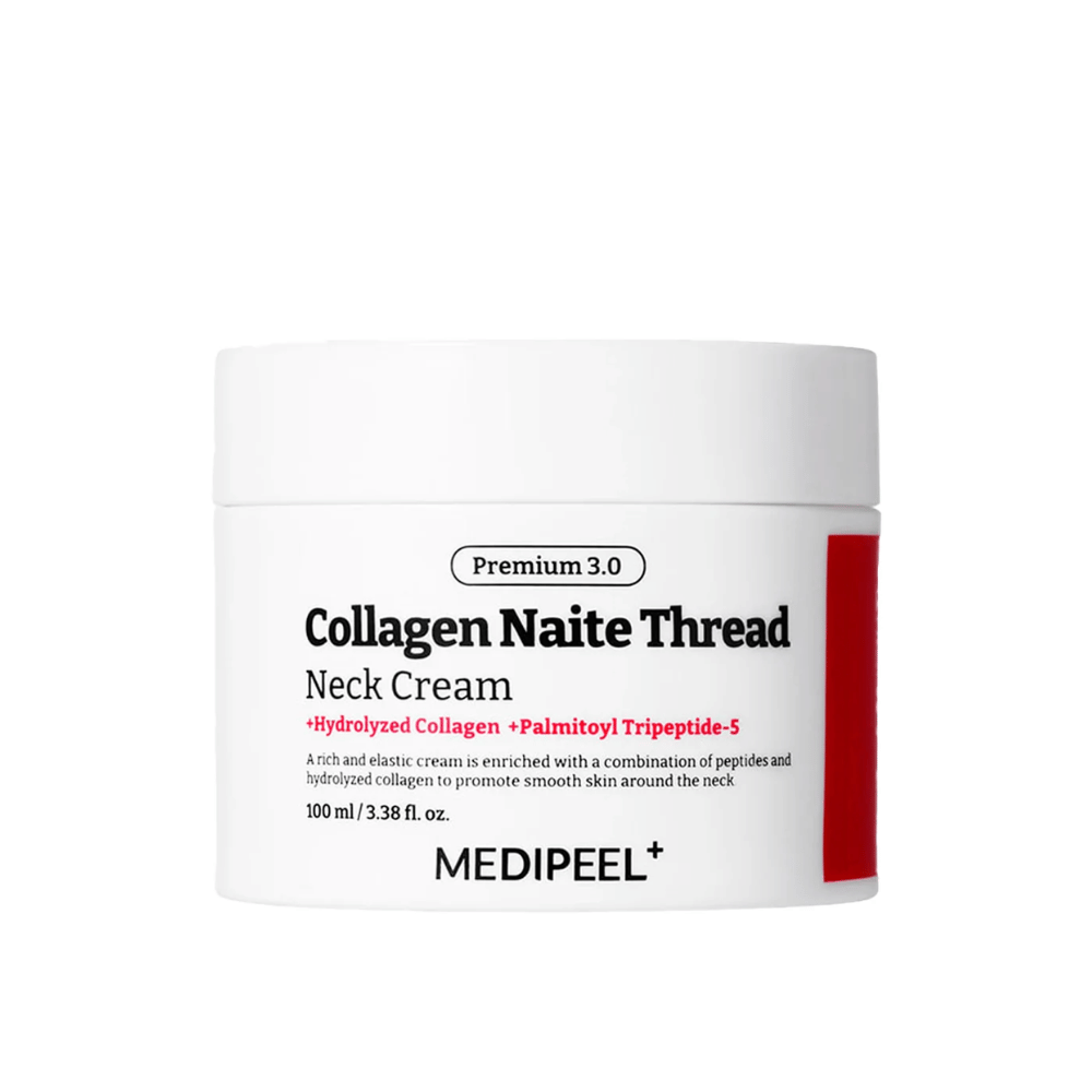 MEDIPEEL Collagen Naite Thread Neck Cream Premium 3.0 100 ml – koreanische Halscreme mit Kollagen und Palmitoyl Tripeptid-5 für Straffung, Anti-Aging und verbesserte Hautstruktur.