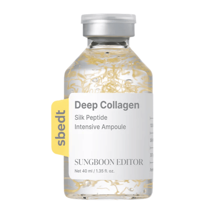 SUNGBOON EDITOR Deep Collagen Silk Peptide Intensive Ampoule – Kollagenserum mit Peptiden, die die Hautbarriere stärken, Feuchtigkeit spenden und der Haut ein strafferes und jugendlicheres Aussehen verleihen.
