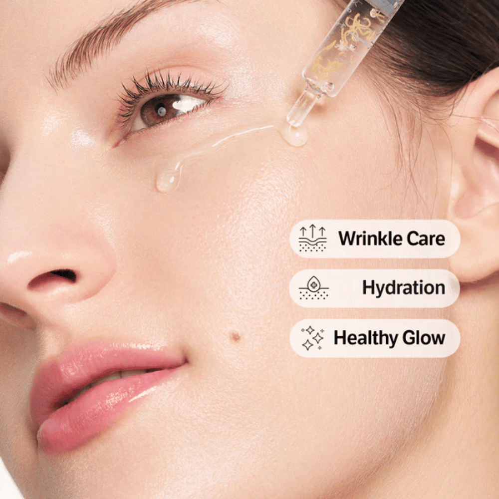 SUNGBOON EDITOR Deep Collagen Silk Peptide Intensive Ampoule – Leichtes Serum, das schnell einzieht und hilft, die Haut mit Feuchtigkeit zu versorgen sowie einen gleichmäßigeren und strahlenderen Hautton zu verleihen.