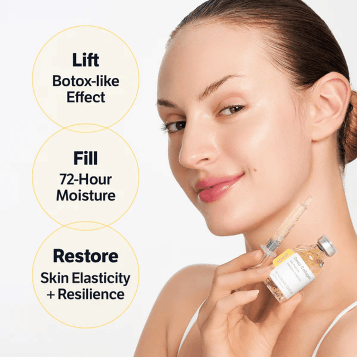 SUNGBOON EDITOR Deep Collagen Silk Peptide Intensive Ampoule – Anti-Aging-Serum mit Peptiden, die helfen, die Haut zu straffen, die Elastizität zu verbessern und bis zu 72 Stunden lang Feuchtigkeit zu spenden.