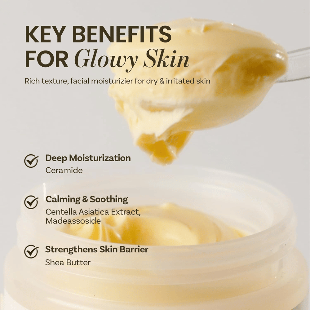Ongredients Deep Calming Cream – reichhaltige, feuchtigkeitsspendende Creme mit Ceramid und Centella, die die Hautbarriere beruhigt und stärkt.