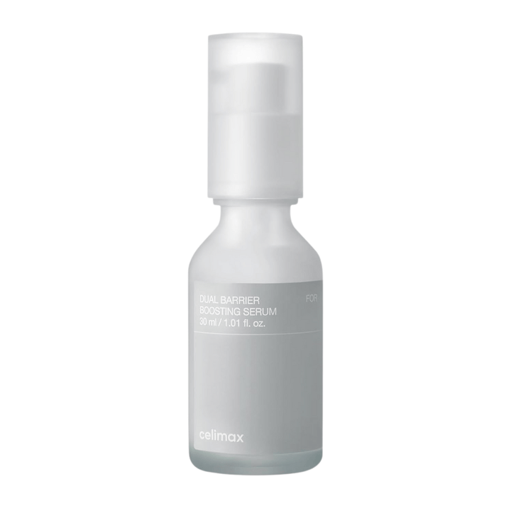 Celimax Dual Barrier Boosting Serum Produktbild auf weißem Hintergrund, koreanisches Serum für empfindliche und trockene Haut.
