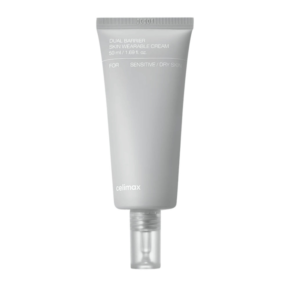 Celimax Dual Barrier Skin Wearable Cream für empfindliche und trockene Haut, feuchtigkeitsspendende Gesichtscreme, die die Hautbarriere stärkt und Irritationen reduziert.