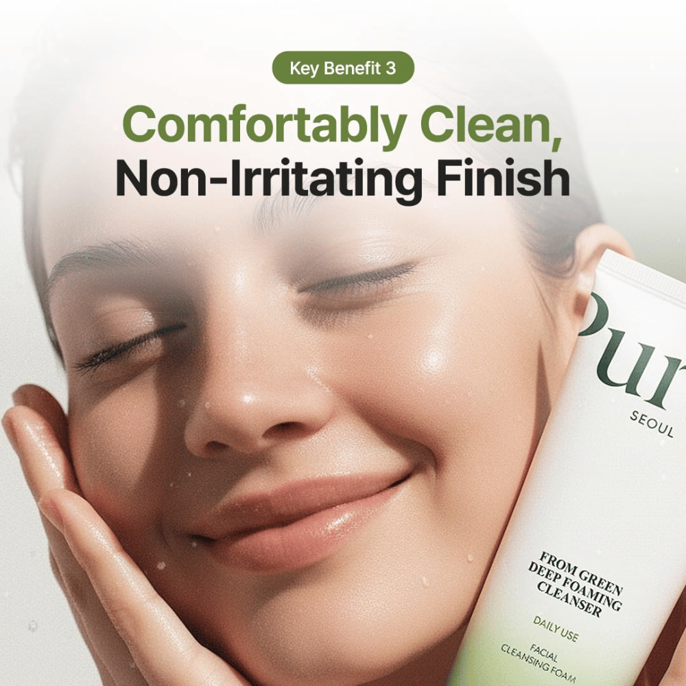 Purito Seoul From Green Deep Foaming Cleanser – sanfte Tiefenreinigung für eine reine und frische Haut
