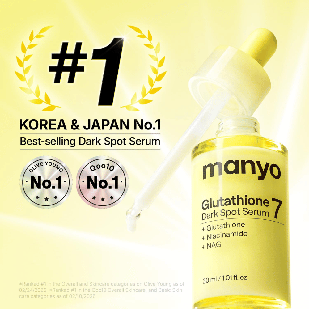 Ma:nyo Glutathione 7 Dark Spot Serum preisgekröntes Serum gegen Pigmentflecken mit Glutathion, Niacinamid und NAG