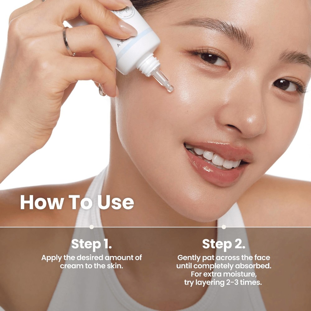 AXIS-Y Heartleaf My Type Calming Cream – Anwendung einer beruhigenden Gesichtscreme