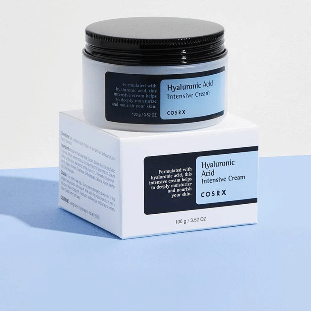 COSRX Hyaluronic Acid Intensive Cream 100 g in Dose mit Box – intensive Gesichtscreme mit Hyaluronsäure für tiefe Feuchtigkeit und gestärkte Hautbarriere