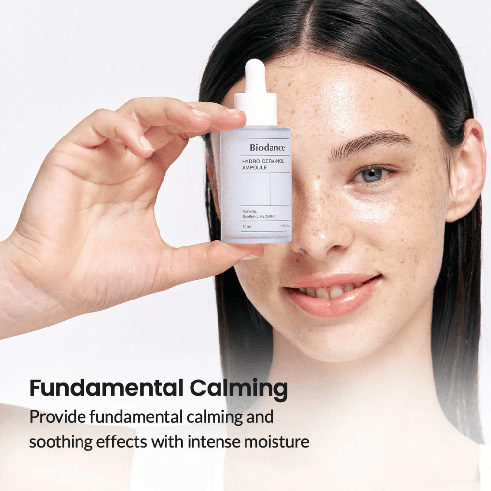 Biodance Hydro Cera-Nol Ampoule – Beruhigende und intensive Feuchtigkeitspflege.

💧 Tiefe Feuchtigkeitsversorgung – Verhindert Trockenheit und stärkt die Feuchtigkeitsbarriere der Haut.
🌿 Beruhigende Wirkung – Reduziert Irritationen und Rötungen bei empfindlicher Haut.
🛡️ Schützt die Haut – Verbessert die Elastizität und stärkt die Hautbarriere.

Perfekt für eine ausgeglichene, feuchtigkeitsversorgte und strahlende Haut!