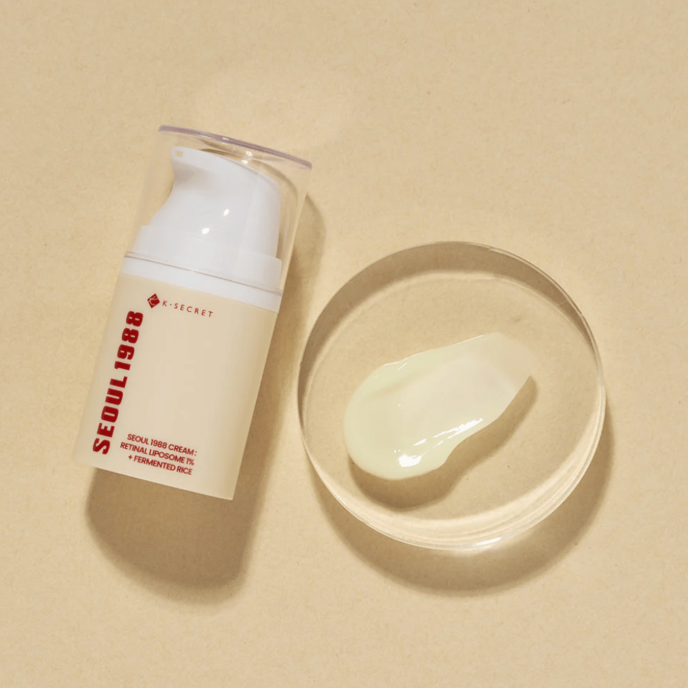 Produktbild, in dem man den Inhalt für SEOUL 1988 Cream : Retinal Liposome 1% + Fermented Rice 50ml sieht