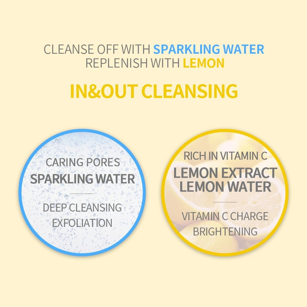 Secret Key Lemon Sparkling Cleansing Foam – reinigt Poren mit kohlensäurehaltigem Wasser und verleiht Glanz mit Vitamin C-reichem Zitronenextrakt.