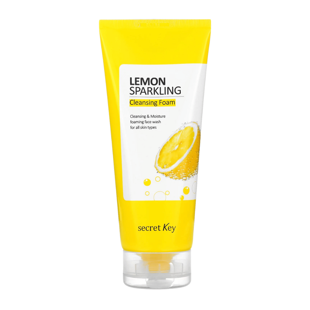 Secret Key Lemon Sparkling Cleansing Foam – milde Gesichtsreinigung mit Zitrone und kohlensäurehaltigem Wasser für alle Hauttypen.