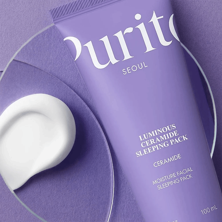 Purito Luminous Ceramide Sleeping Pack 100 ml – Ceramid-Schlafpackung mit cremiger Textur für trockene und feuchtigkeitsarme Haut