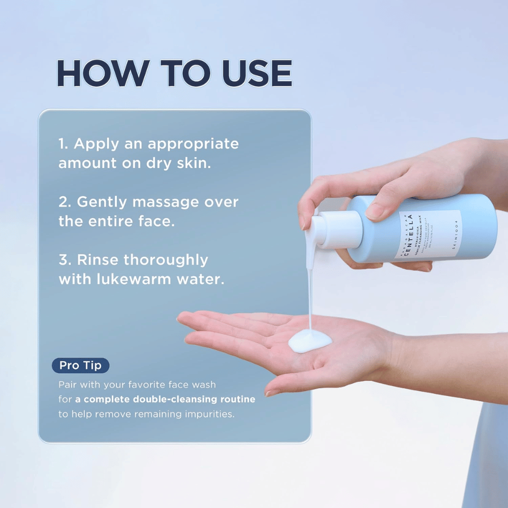 SKIN1004 Madagascar Centella Hyalu-Cica Gentle Cleansing Milk – so verwendest du die Reinigungsmilch