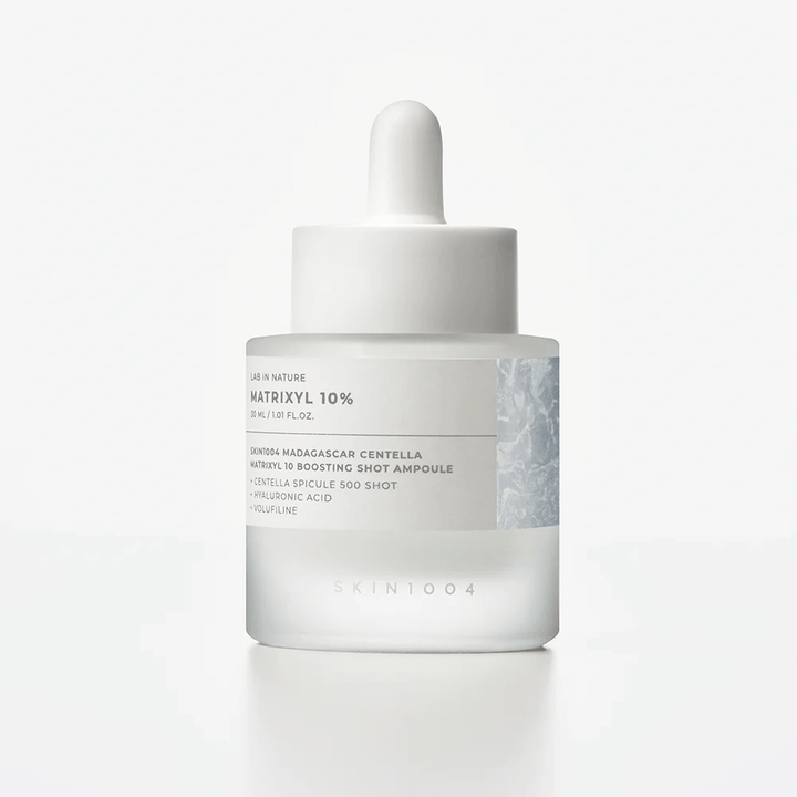 SKIN1004 Madagascar Centella Matrixyl 10 Boosting Shot Ampoule in Originalverpackung – Gesichtsserum mit Matrixyl 10 %, Hyaluronsäure und Centella für pralle und glatte Haut.