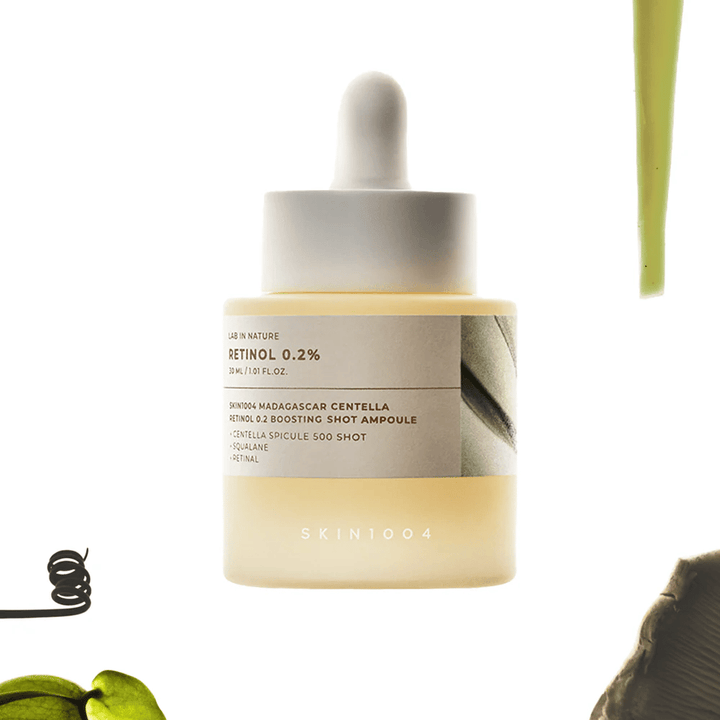 SKIN1004 Madagascar Centella Retinol 0.2 Boosting Shot Ampoule – koreanisches Retinol-Serum mit 0,2 % Retinol und Centella Asiatica für verbesserte Hautstruktur, Elastizität und gleichmäßigeren Hautton.