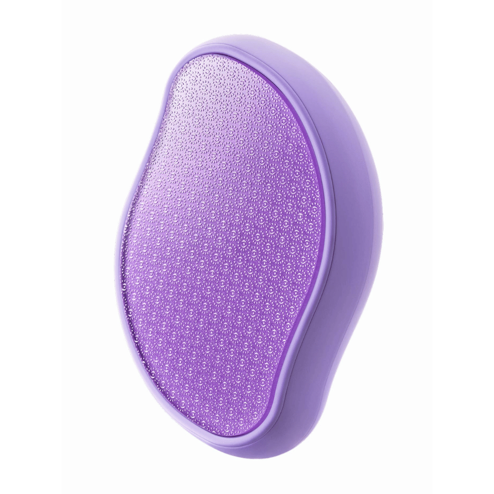 2. Baren Magic Glass Stone Foot File – Nahaufnahme der strukturierten Schleiffläche der lila Fußfeile für ein sanftes Peeling der Fersen
