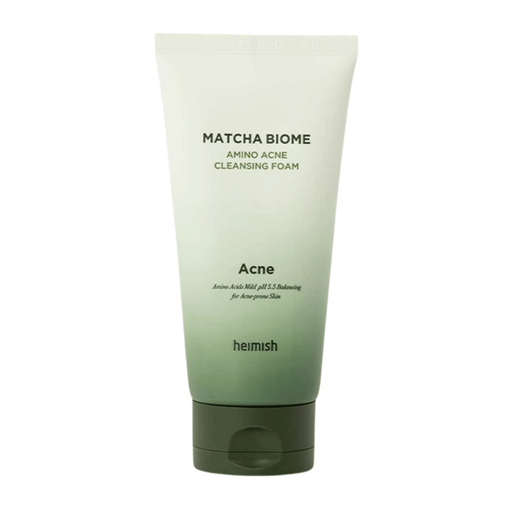 Heimish Matcha Biome Amino Acne Cleansing Foam – koreanische Gesichtsreinigung für zu Akne neigende und empfindliche Haut mit Matcha und Aminosäuren