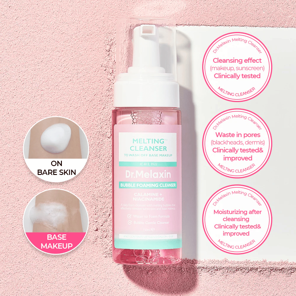 Dr. Melaxin Melting Cleanser mit mizellarem Schaum, der Make-up schmelzen lässt und die Haut sanft reinigt