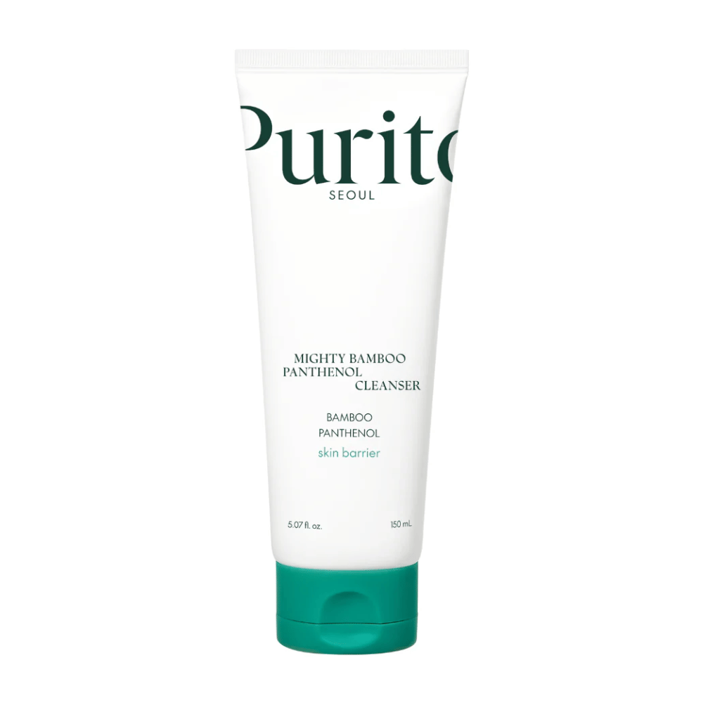 Purito Mighty Bamboo Panthenol Cleanser – eine milde, vegane Gesichtsreinigung mit Bambus und Panthenol, die die Hautbarriere stärkt und reinigt, ohne auszutrocknen.