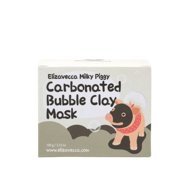 Elizavecca Milky Piggy Carbonated Bubble Clay Mask 100 g – koreanische Blasenmaske mit Kohlensäure und Ton, die Poren tief reinigt und überschüssigen Talg entfernt.