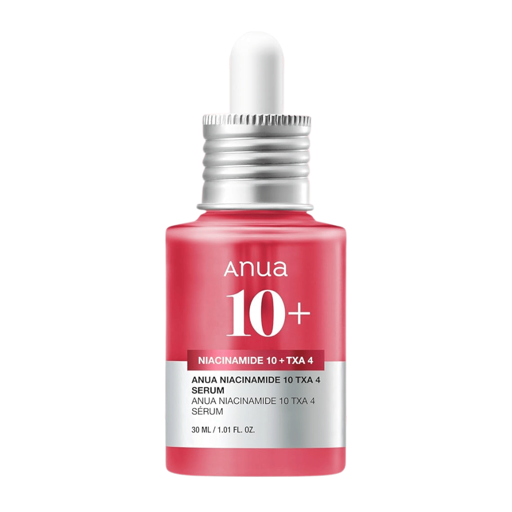 Anua Niacinamide 10% + TXA 4% Serum ist ein kraftvolles, parfümfreies Serum, das den Hautton ausgleicht, Unebenheiten reduziert und einen strahlenden Glanz verleiht.