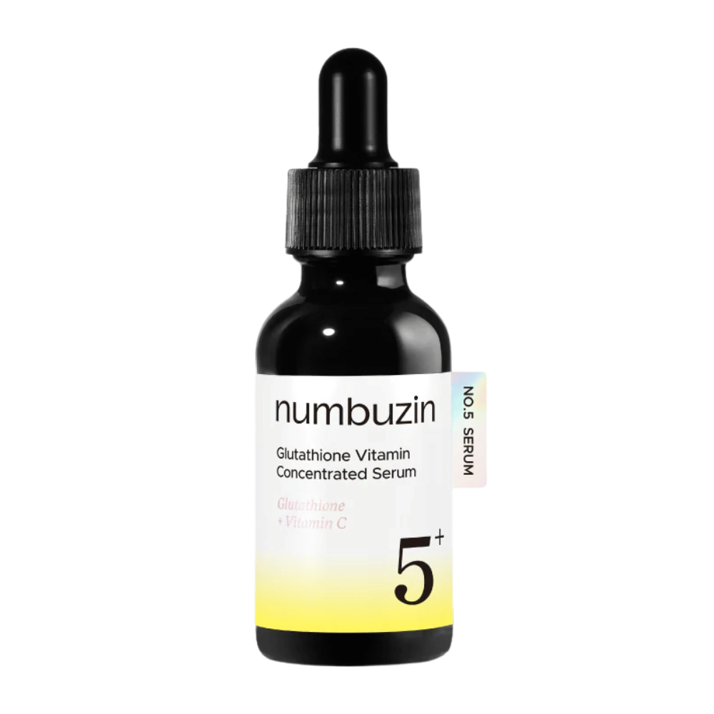 numbuzin No.5+ Glutathione Vitamin Concentrated Serum – koreanisches Gesichtsserum mit Glutathion und Vitamin C gegen dunkle Flecken und ungleichmäßigen Hautton.