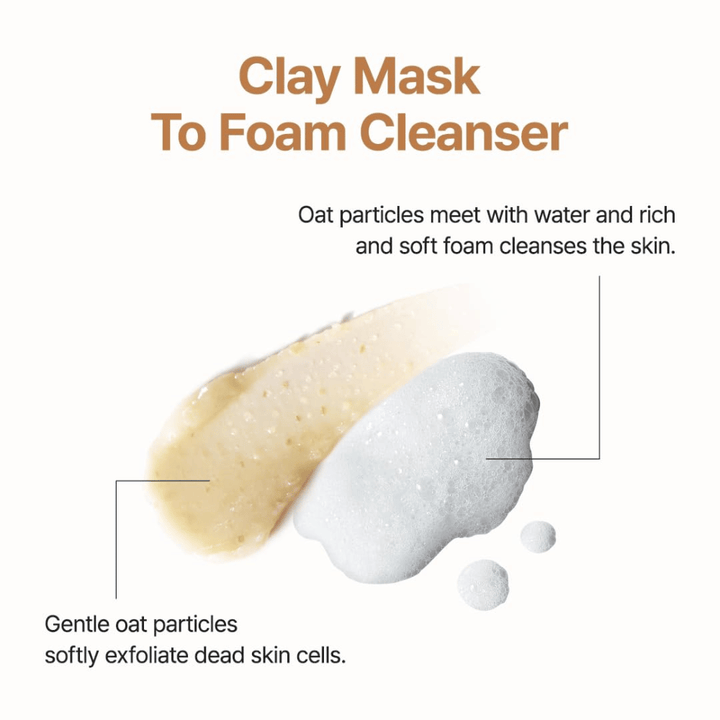 Purito SEOUL Oat In Gentle Exfoliating Face Cleanser – sanfte exfolierende Gesichtsreinigung mit Hafer, die sich von Creme in weichen Schaum verwandelt