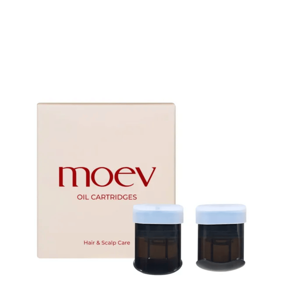 MOEV Oil Cartridges Set – Nachfüllkartuschen für Haar- und Kopfhautpflege, angereichert mit natürlichen Ölen und aktiven Inhaltsstoffen.