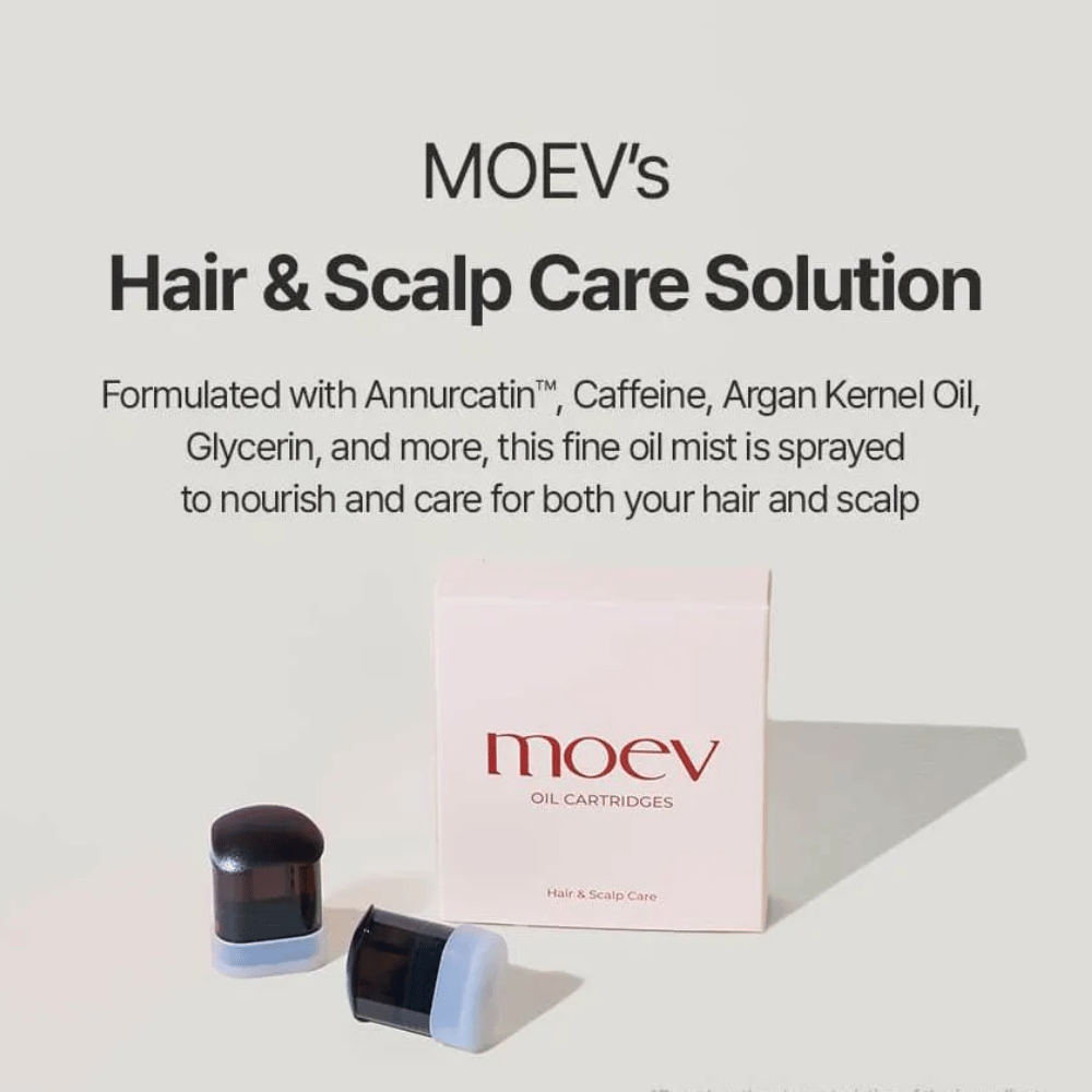 MOEV Ölpatronen – nährende Haar- und Kopfhautpflege mit Annurcatin, Koffein und Arganöl für stärkeres Haar und gesunde Kopfhaut.
