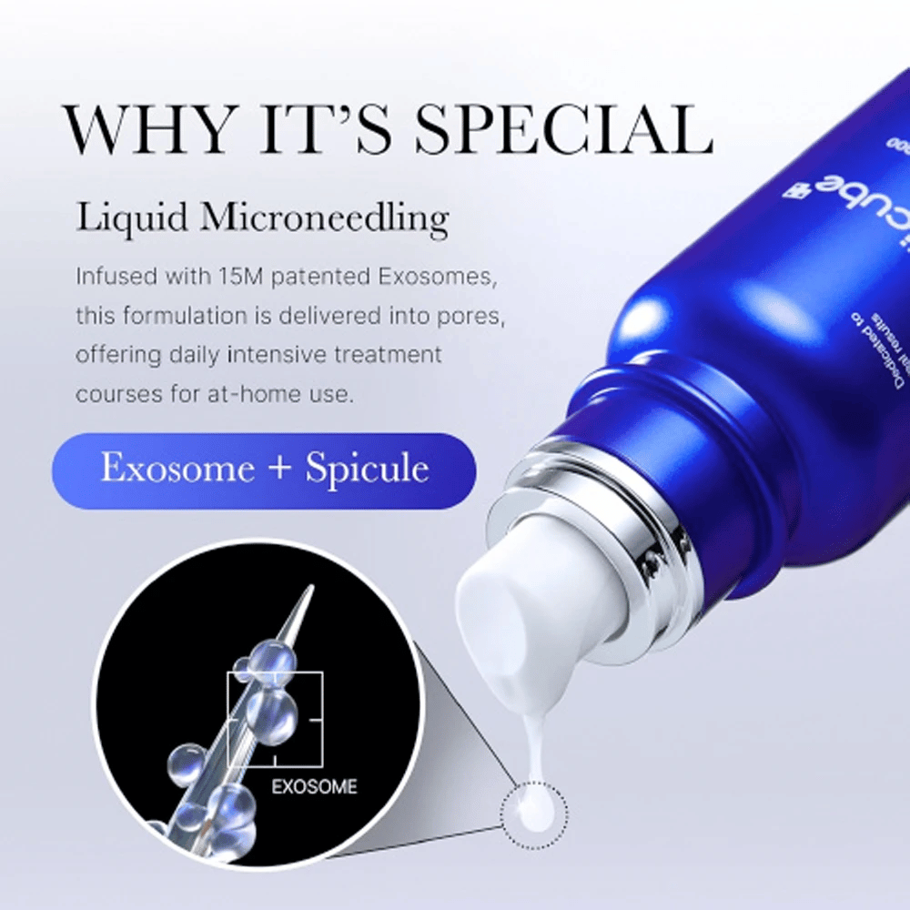 
Medicube One Day Exosome Shot Pore Ampoule 2000 bietet "Liquid Microneedling"-Technologie, die 15M patentierte Exosomen und Spikulkomponenten kombiniert. Das Produkt dringt tief in die Poren ein für eine intensive Behandlung zu Hause, fördert die Hauterneuerung und verbessert die Textur.