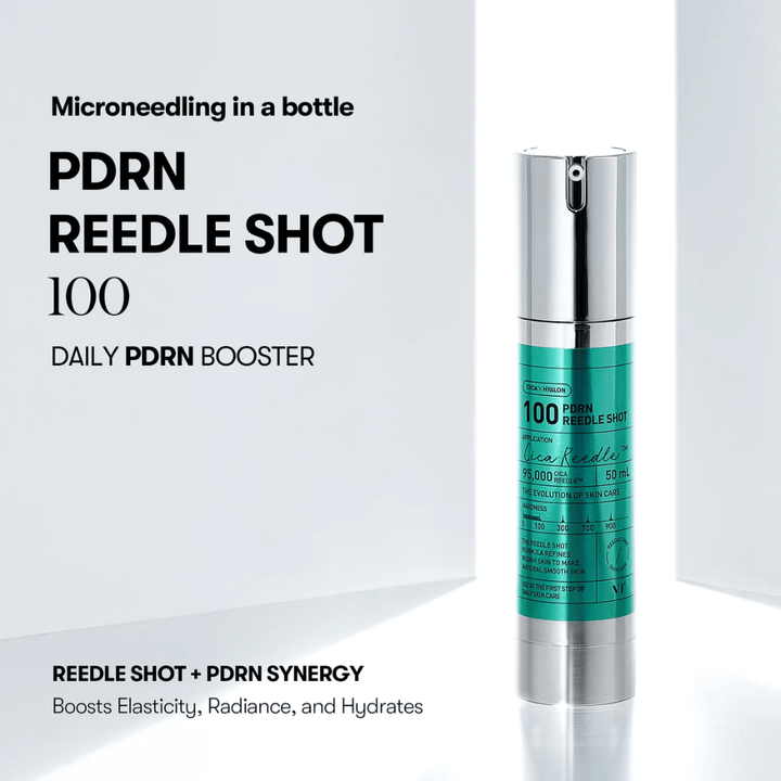 VT Cosmetics PDRN Reedle Shot 100 Microneedling-Serum mit PDRN Booster, der die Absorption erhöht und für straffere, mit Feuchtigkeit versorgte Haut sorgt