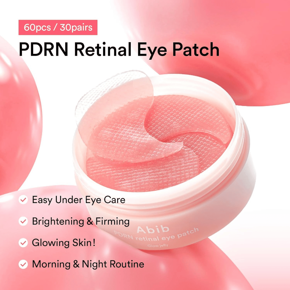 Abib PDRN Retinal Eye Patch Glow Jelly 60 Patches für Feuchtigkeit, Straffung und Strahlkraft – perfekt für die Morgen- und Abendroutine.