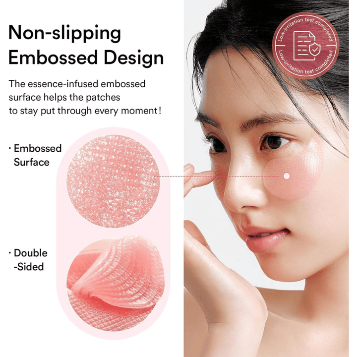 Abib PDRN Retinal Eye Patch Glow Jelly mit geprägter Oberfläche, die an Ort und Stelle bleibt und intensive Pflege gegen dunkle Ringe und feine Linien unter den Augen bietet.