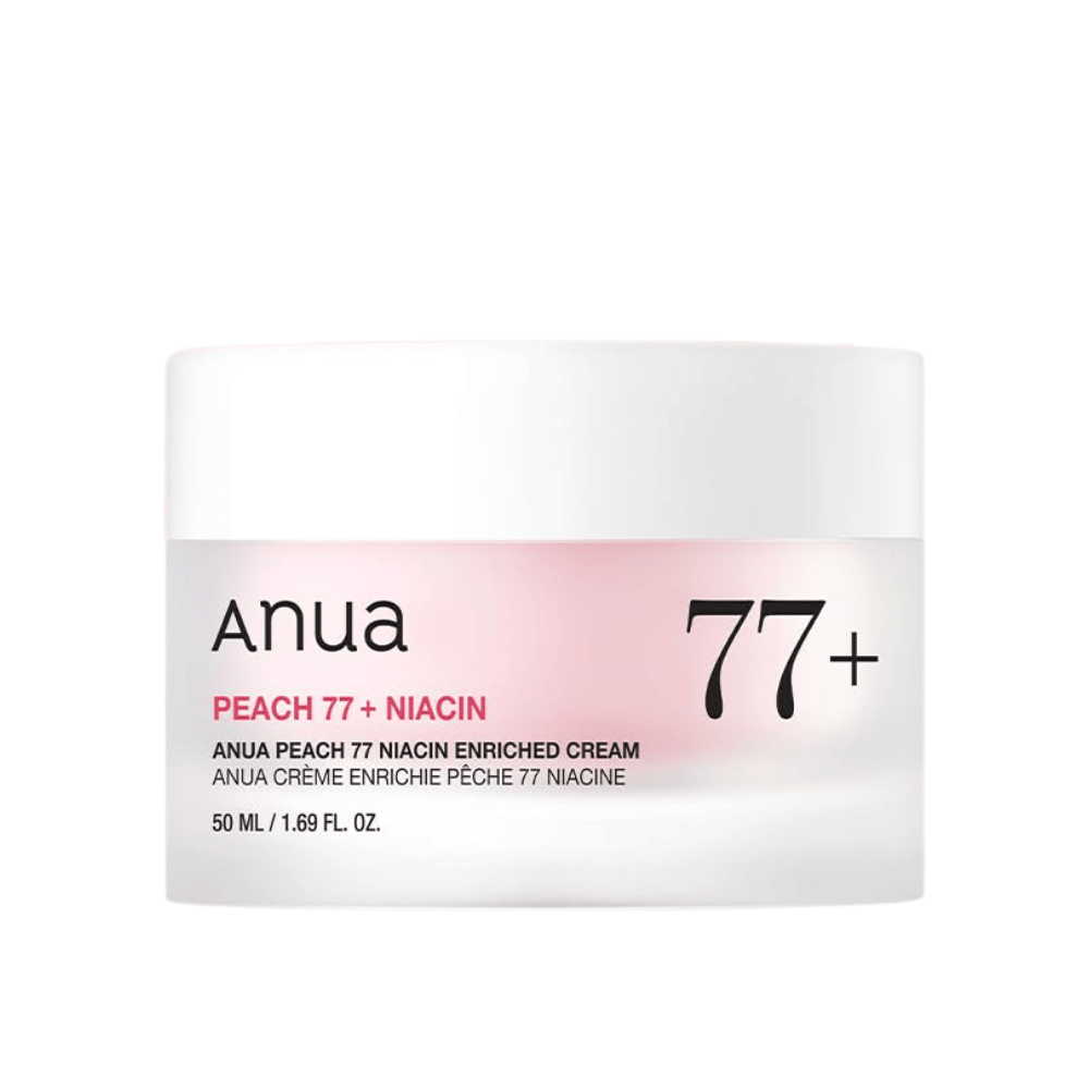 Produktbild von Anua Peach 77% Niacin Enriched Cream 50 ml – glanzgebende und feuchtigkeitsspendende Creme mit Niacinamid.