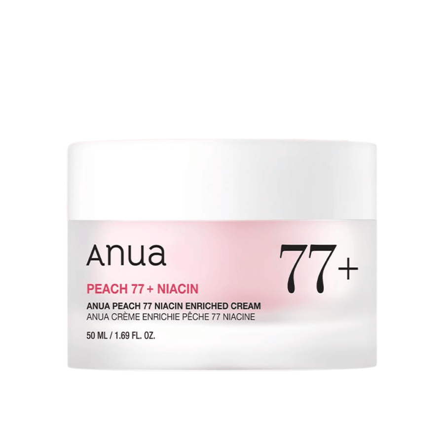 Produktbild von Anua Peach 77% Niacin Enriched Cream 50 ml – glanzgebende und feuchtigkeitsspendende Creme mit Niacinamid.